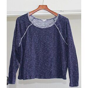 Eileen Fisher - Sweatshirt-Style Plaited Cotton Boxy Top, Chambray Blue, L